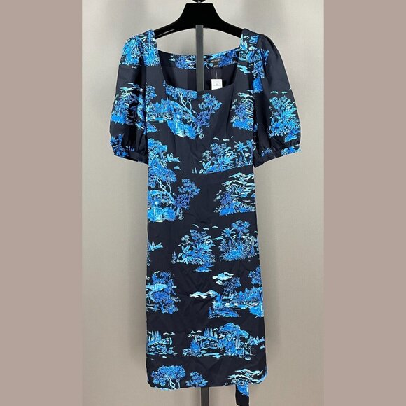 Ann Taylor Dresses & Skirts - NEW Ann Taylor Dress Womens 4 black blue asian floral sheath classic